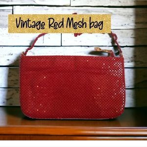 Vintage red mesh bag